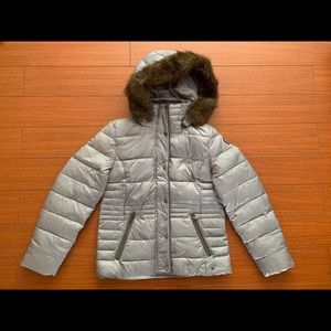 S.Oliver Gray Duck Feather Puffer Jacket - image 1